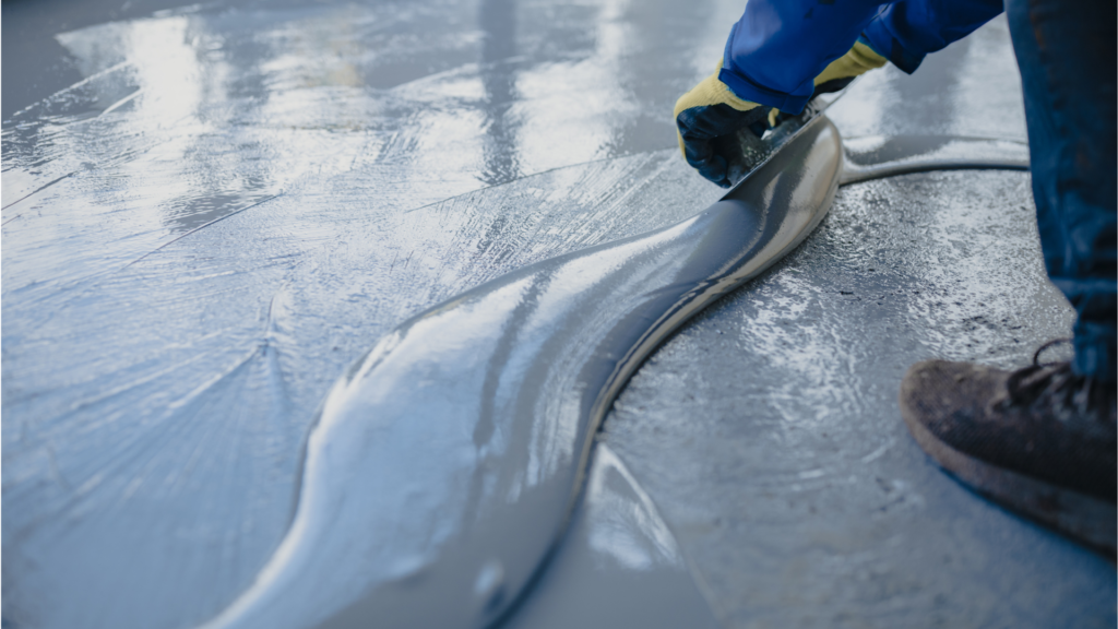 Epoxy coating being applied